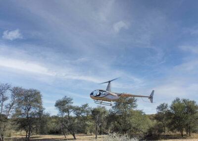 Helicopter leading the game to capture pins